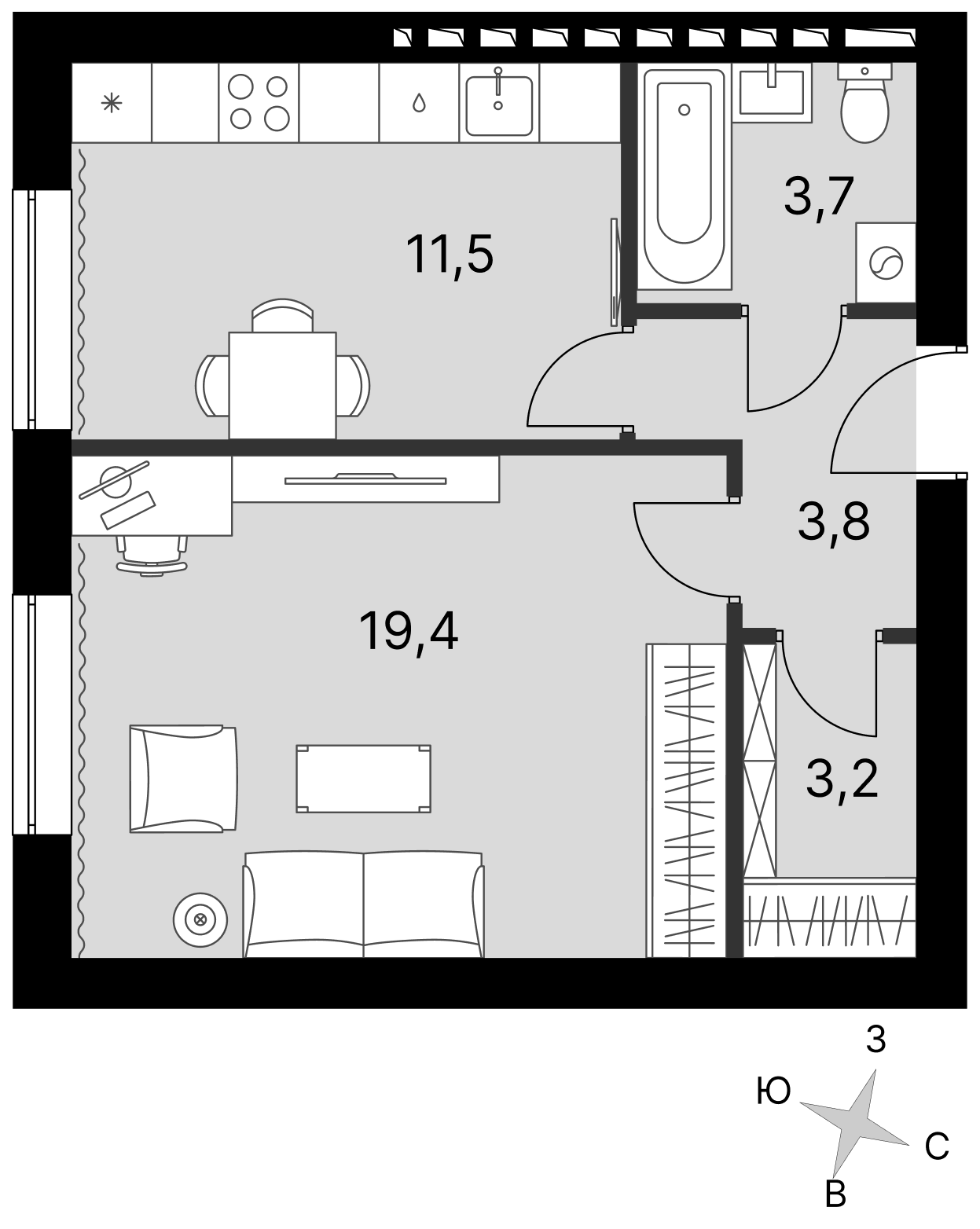 План таунхауса