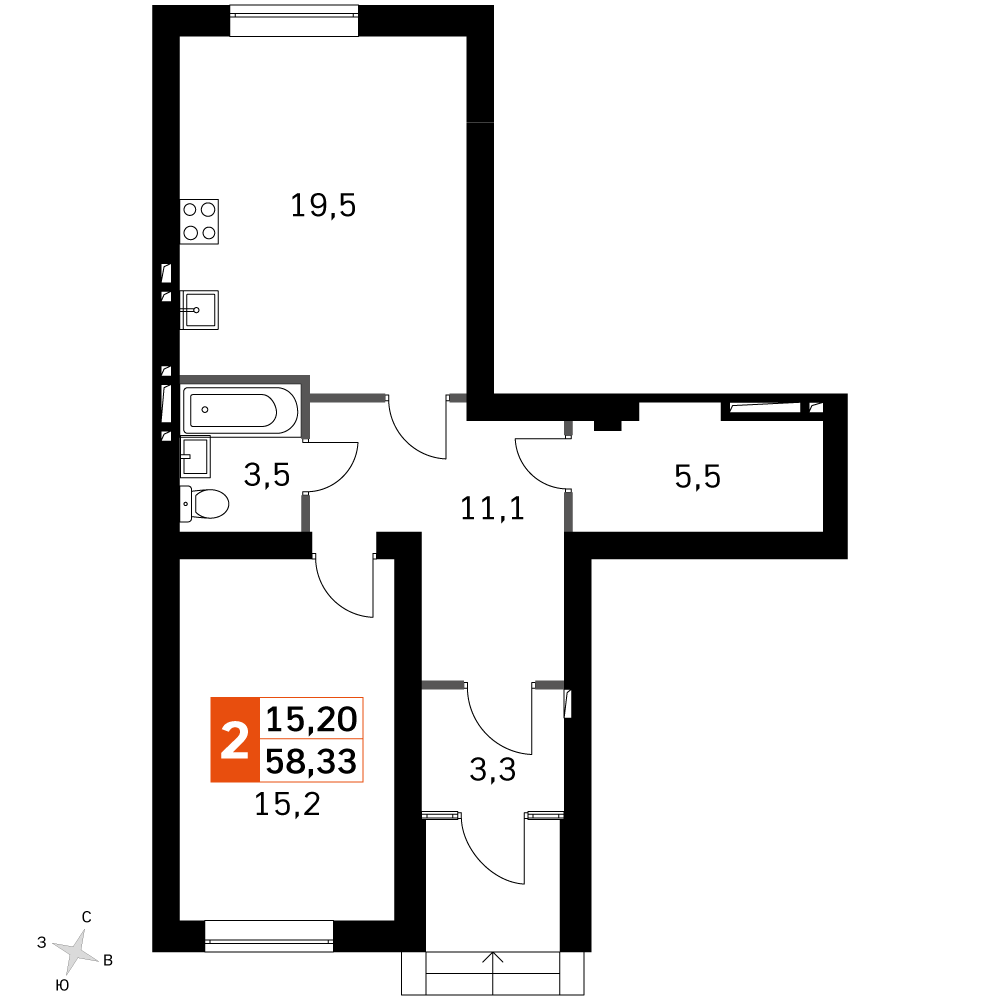 План таунхауса