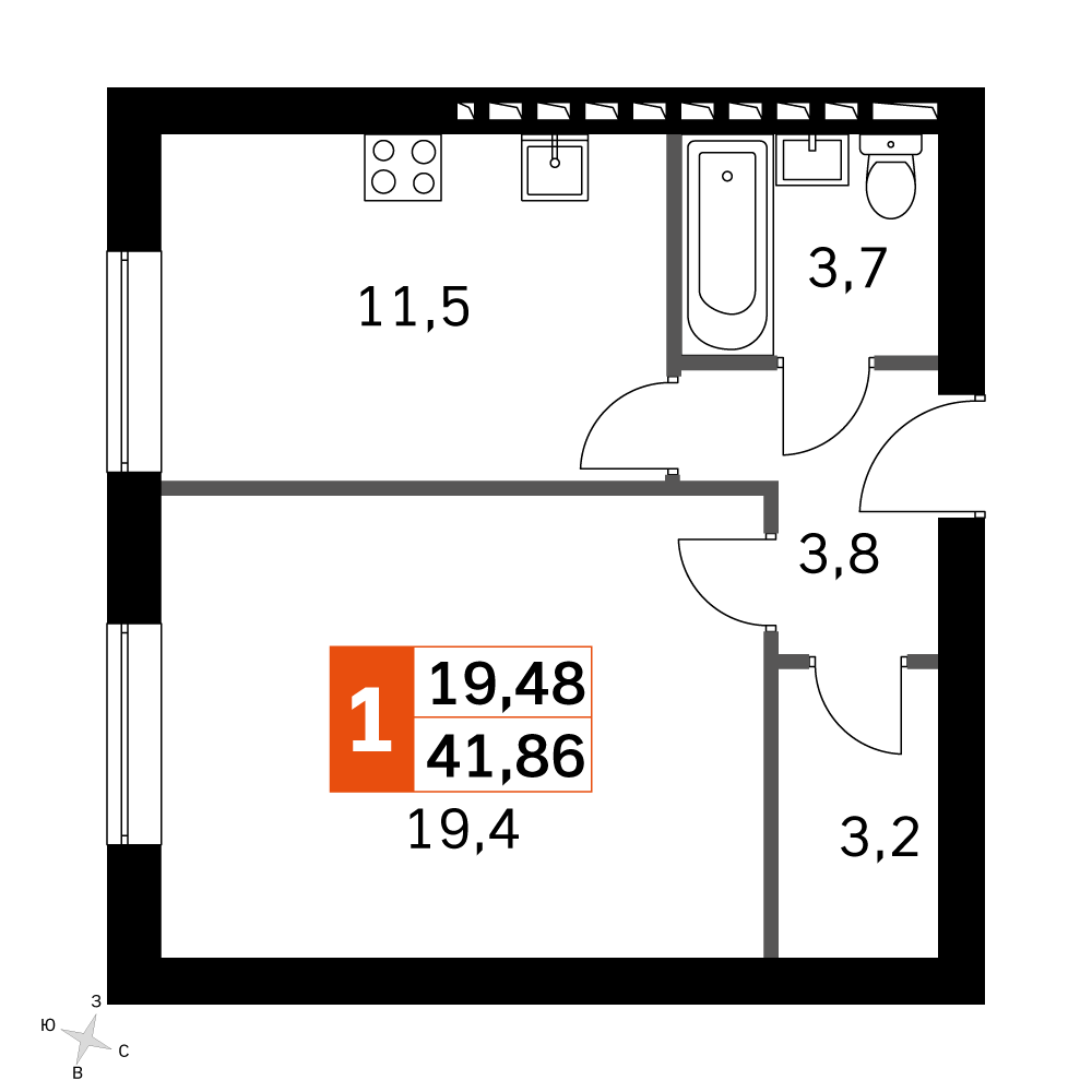 План таунхауса